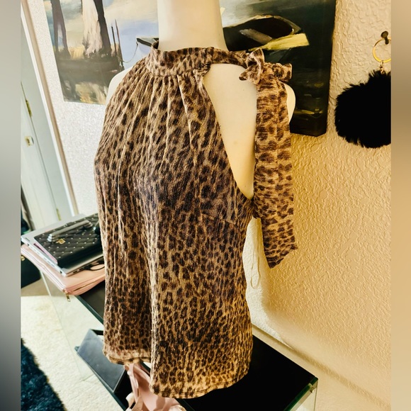 INC NEW Blouse cheetah Style size M - Picture 5 of 16